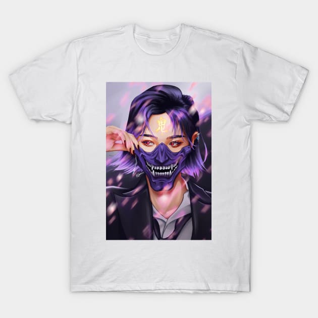 Oni Masked Girl T-Shirt by Soona Creative